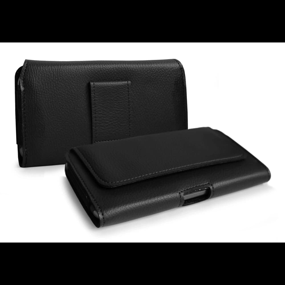 LURESKO HEL holster for Eco belt, phone case 131x62x12mm (black ribbed with black thread) - 2