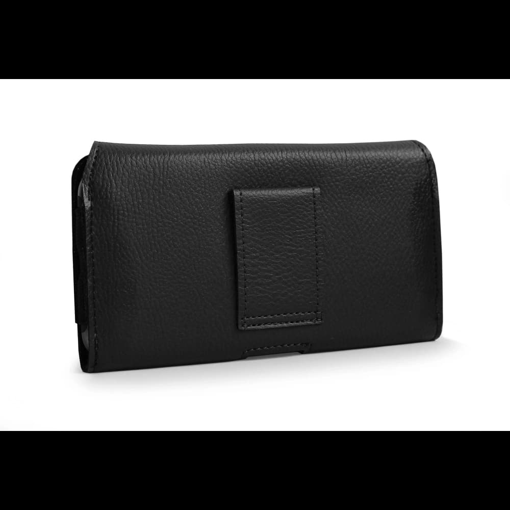 LURESKO HEL holster for Eco belt, phone case 131x62x12mm (black ribbed with black thread) - 4