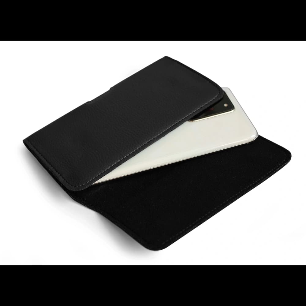 LURESKO HEL holster for Eco belt, phone case 131x62x12mm (black ribbed with black thread) - 6