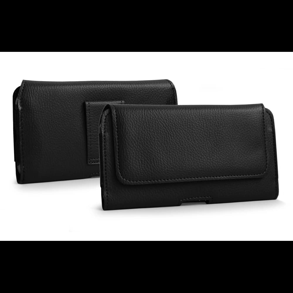 LURESKO HEL 3XL belt holster Eco phone case 175x83x15 (black ribbed with black thread) - 1