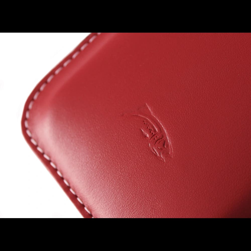 LURESKO LILLA XXXL leather slipcase slipcase for phone 6.5' - 6.9' (red smooth with white thread) - 9