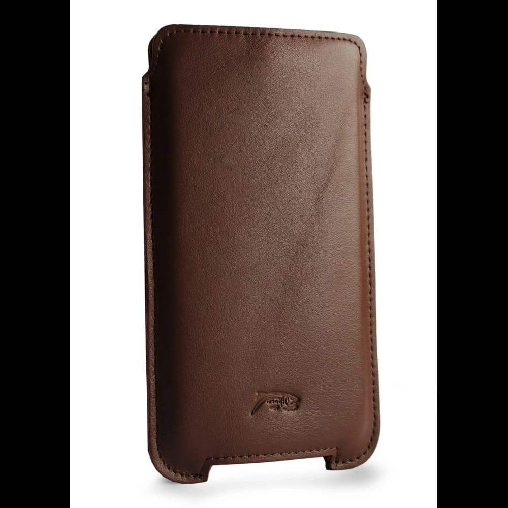 LURESKO NORTHERN XXXL leather case pull-out type for phone (smooth brown) - 1