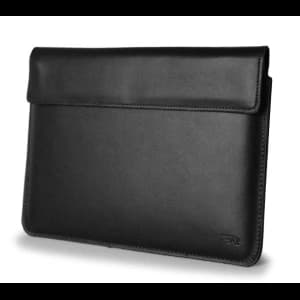 LURESKO CLAYER XXL leather case for tablet 313 x 222 x 9mm (smooth black with black thread)