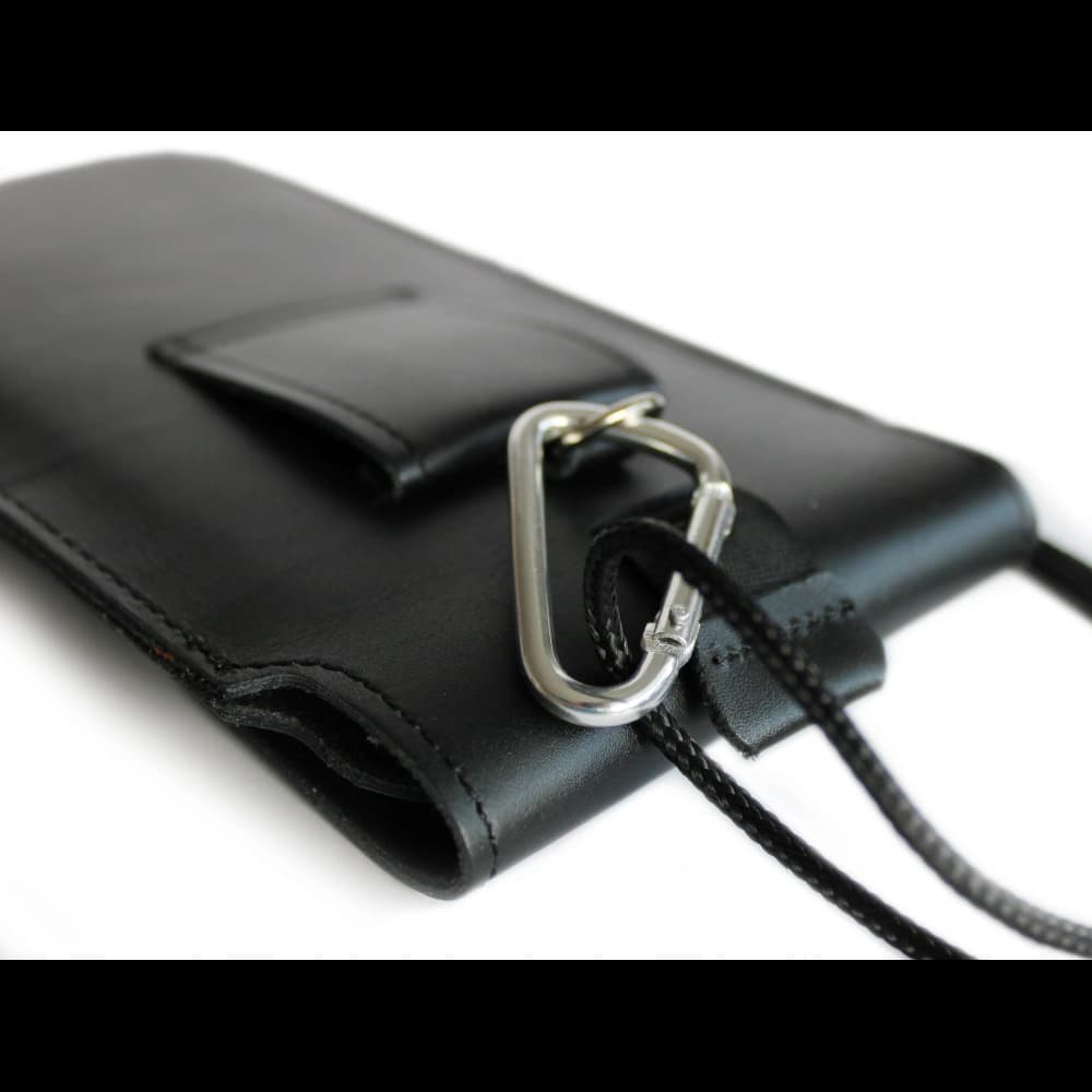 LURESKO Vissa S leather case for neck S 144x71x9mm - BLACK - 5