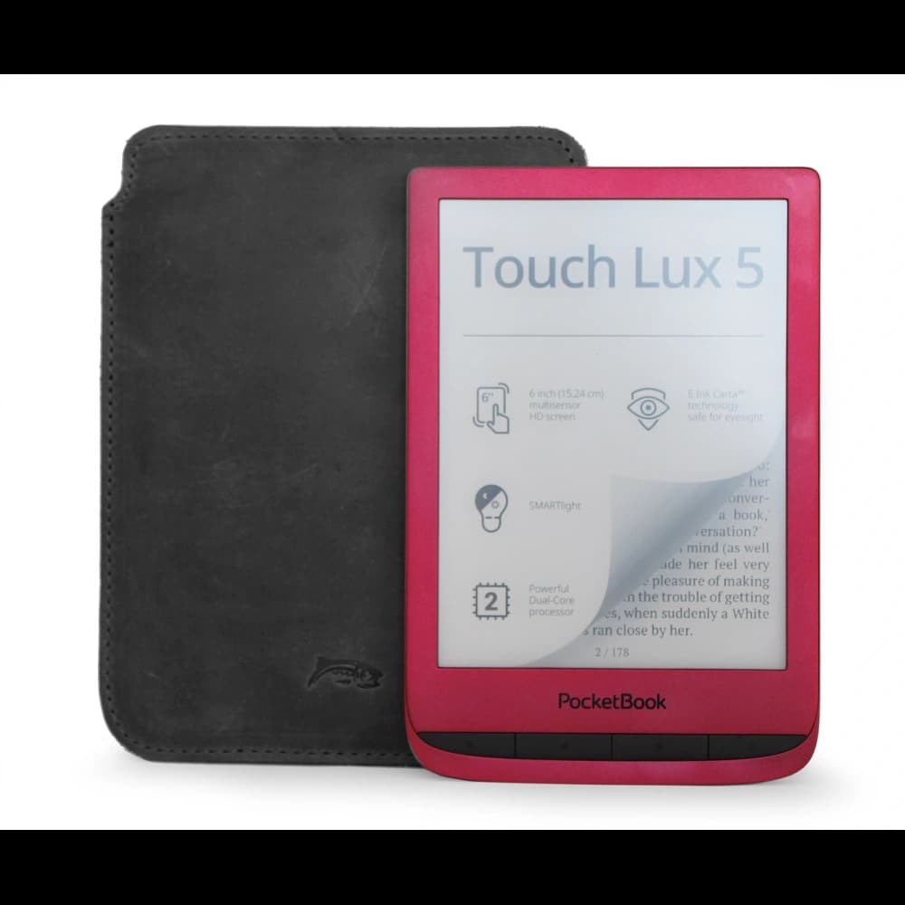 LURESKO MASTER S leather case for ebook 162x113x9mm (gray vintage) - 5