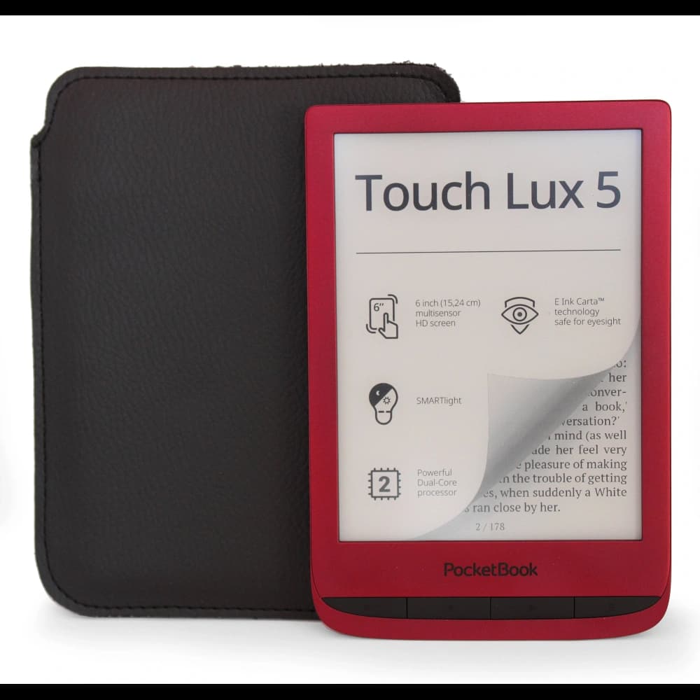 LURESKO leather slip case for eBook 198x139x9mm (black) (INK) - 4