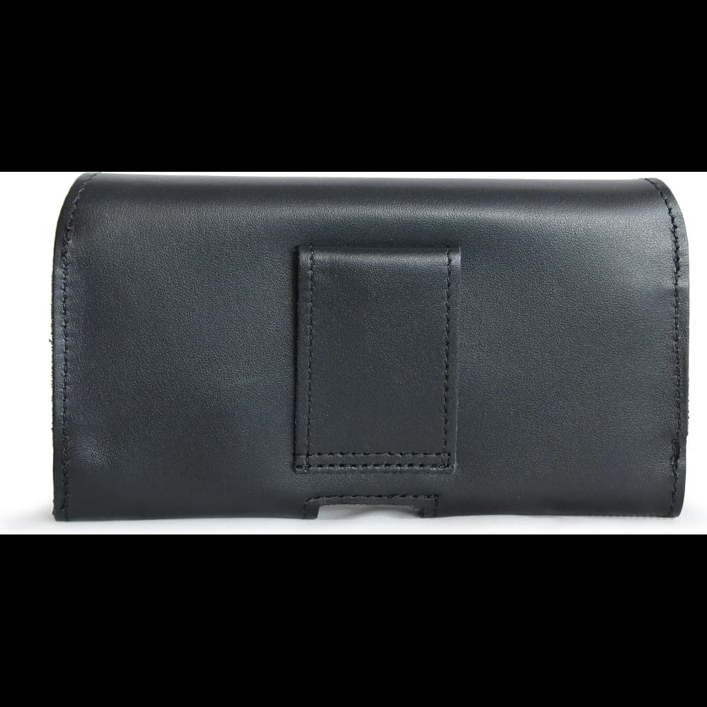 LURESKO SUNNE XL leather holster for belt 165x82x12 (flat magnet) (black smooth black thread) - 6