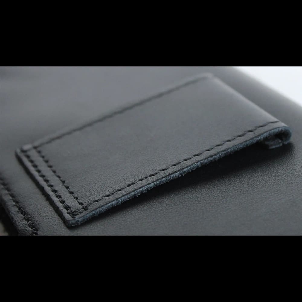 LURESKO SUNNE XL leather holster for belt 165x82x12 (flat magnet) (black smooth black thread) - 7