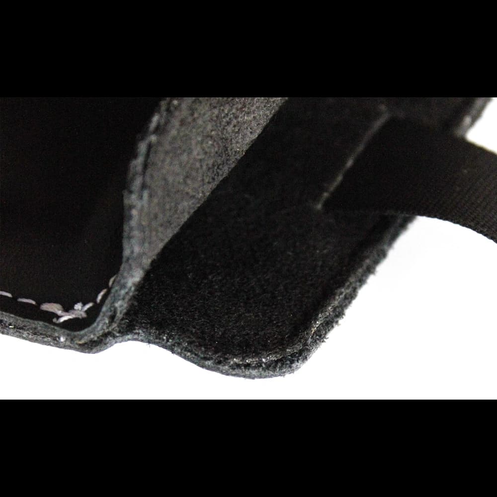 LURESKO NEW LILLA XXXL leather slipcase slipcase for phone 6.5' - 6.9' (black smooth with white thread) - 9