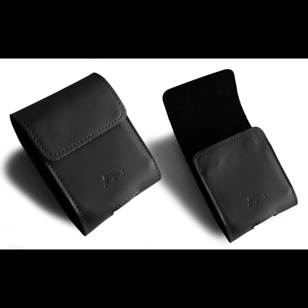 LURESKO HECTOR FLIP M leather neck / belt / loop case for Flip models (black smooth with black thread) - 6