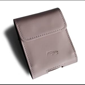 Skórzane etui na szyję / do paska / do szlufki LURESKO HECTOR FLIP M do modeli Flip (różowy gładki biała nić)