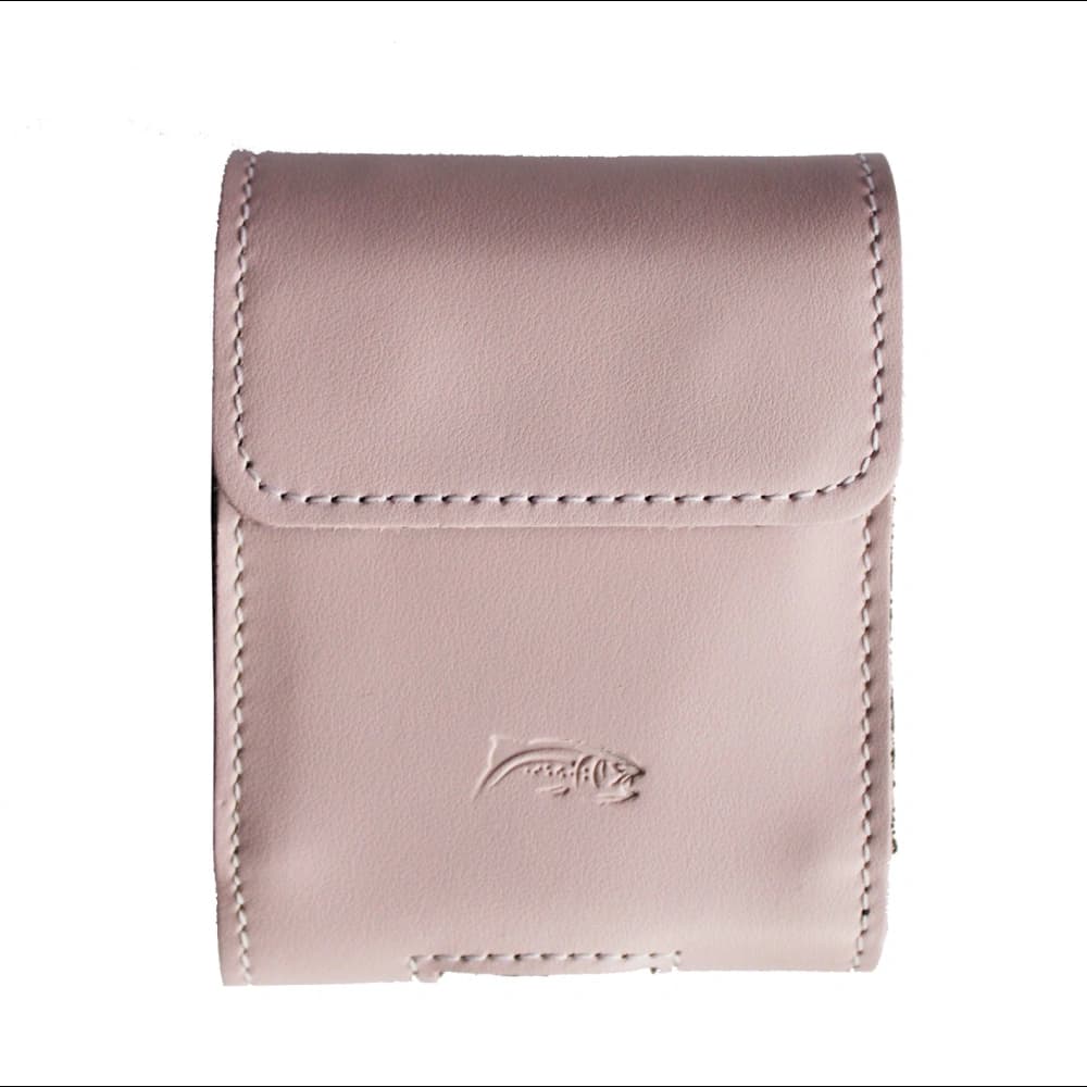 LURESKO HECTOR FLIP M leather neck/belt/belt loop case for Flip models (smooth pink with white thread) - 7