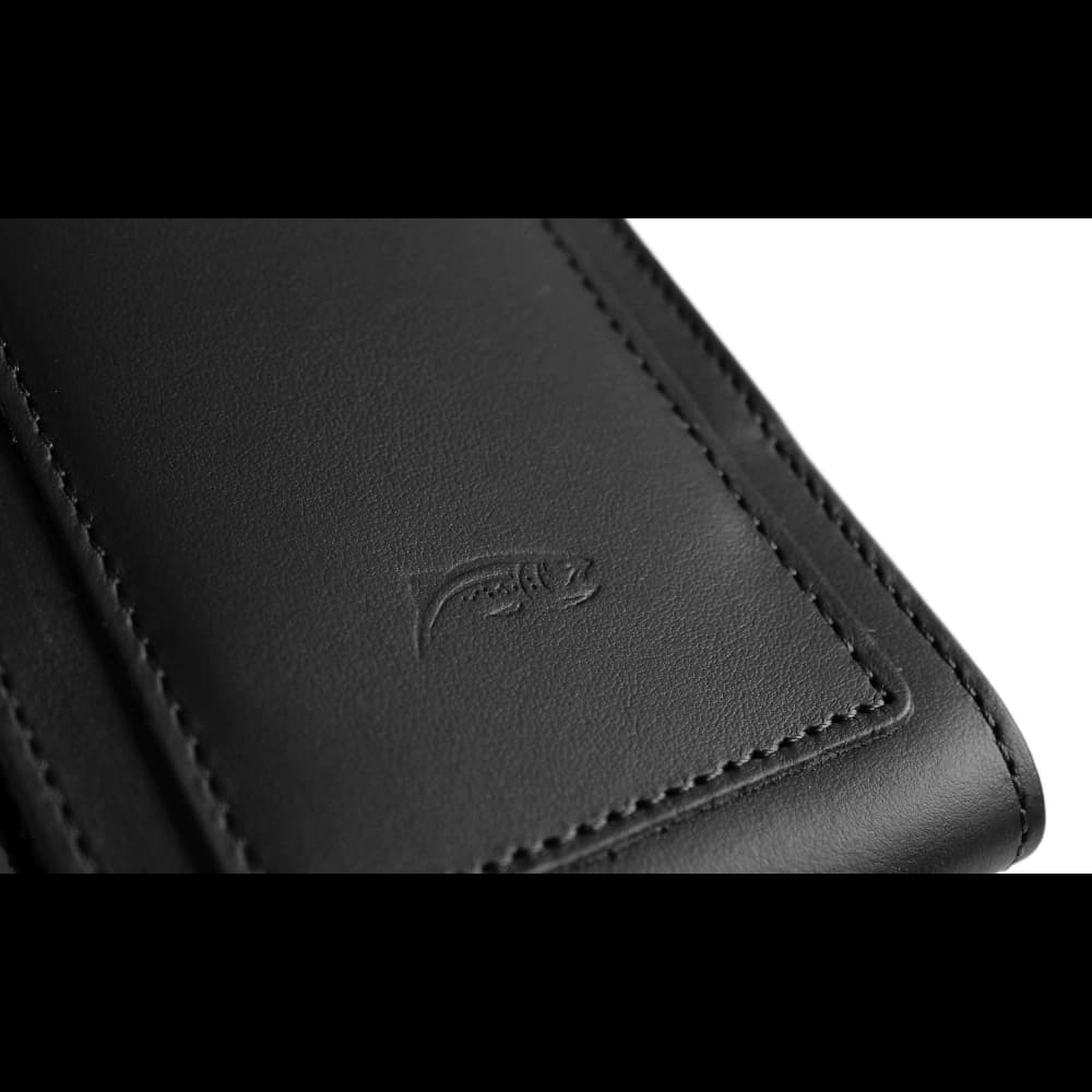 LURESKO HECTOR XXL leather neck case / belt case / loop case / vertical holster 167x78x10mm (black smooth with black thread) - 6