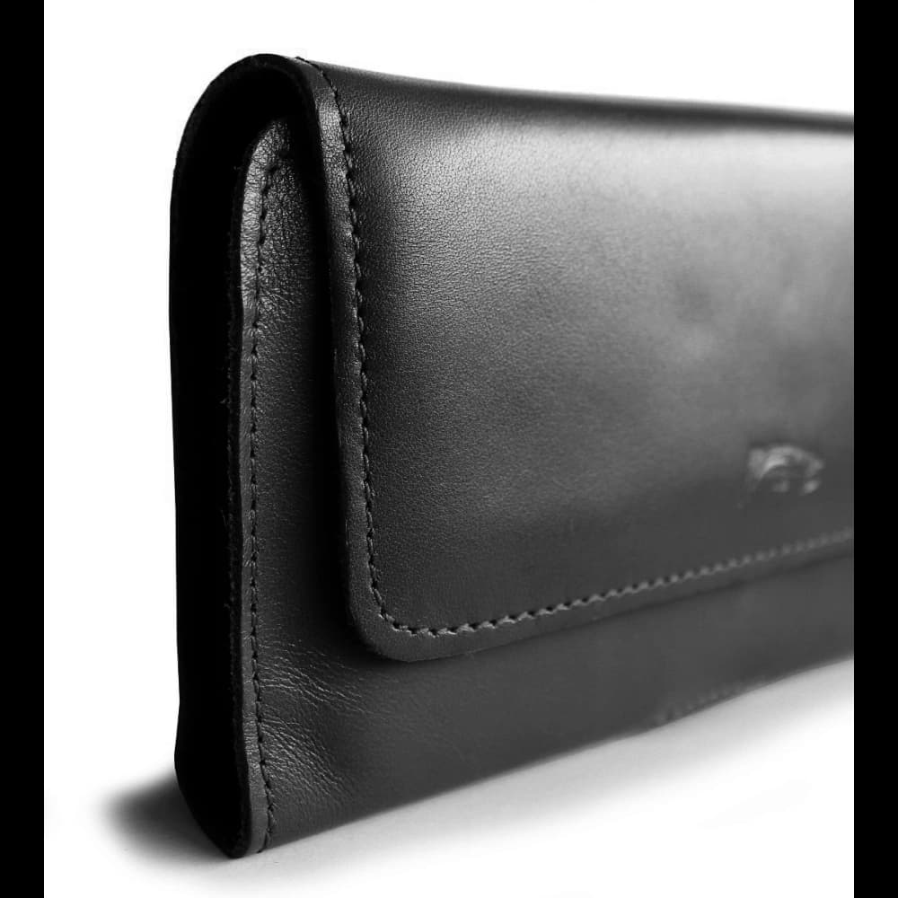 LURESKO ELLA XXL leather protective case for phone - 170x85x12 / for handbag backpack (black) - 4