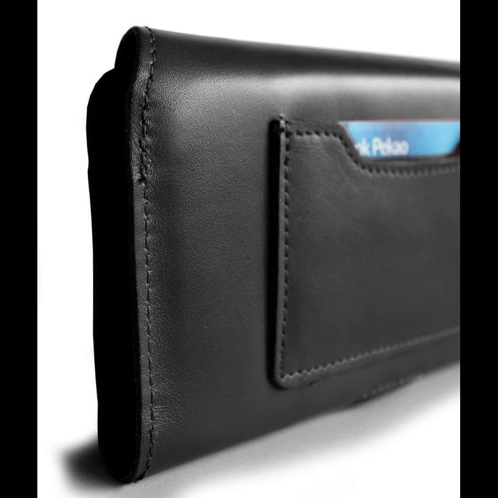 LURESKO ELLA XXL leather protective case for phone - 170x85x12 / for handbag backpack (black) - 5