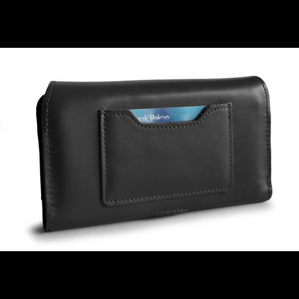 LURESKO ELLA XXL leather protective case for phone - 170x85x12 / for handbag backpack (black) - 7