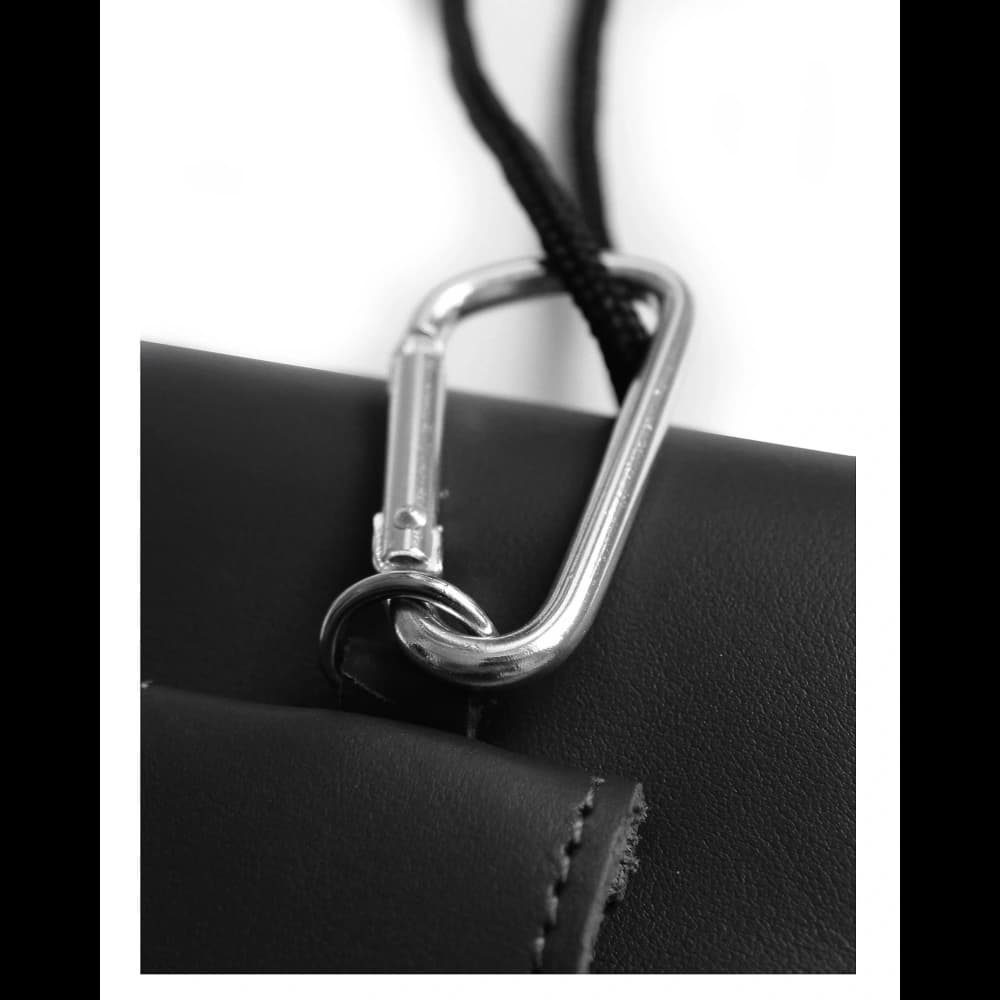 LURESKO HECTOR XXL leather neck case / belt case / loop case / vertical holster 167x78x10mm (black smooth with black thread) - 12