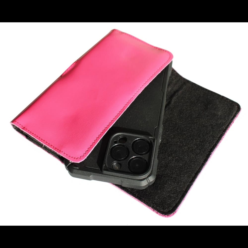 LURESKO ELLA XXL leather protective case for phone - 170x85x12 / for handbag backpack (pink) - 11