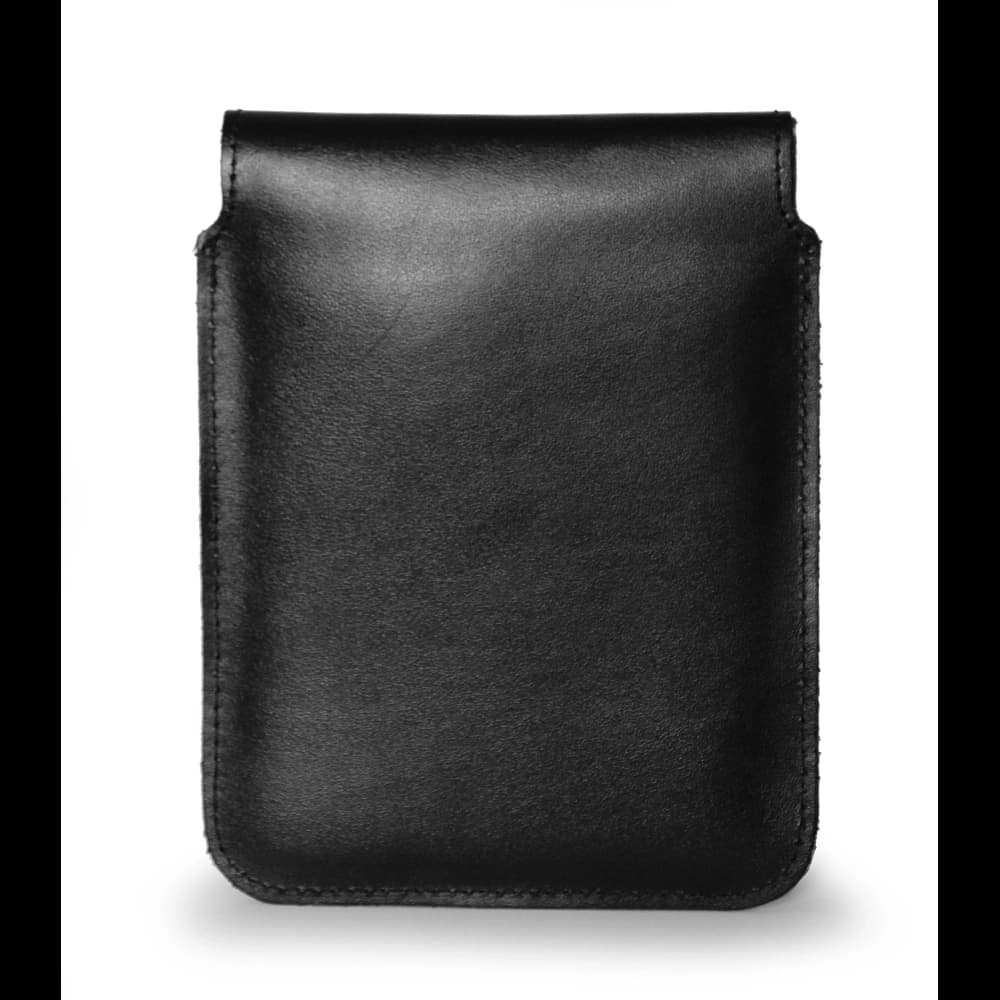 LURESKO CLAYER S leather case for ebook 162x113x9mm (magnet) (black smooth with black thread) - 3