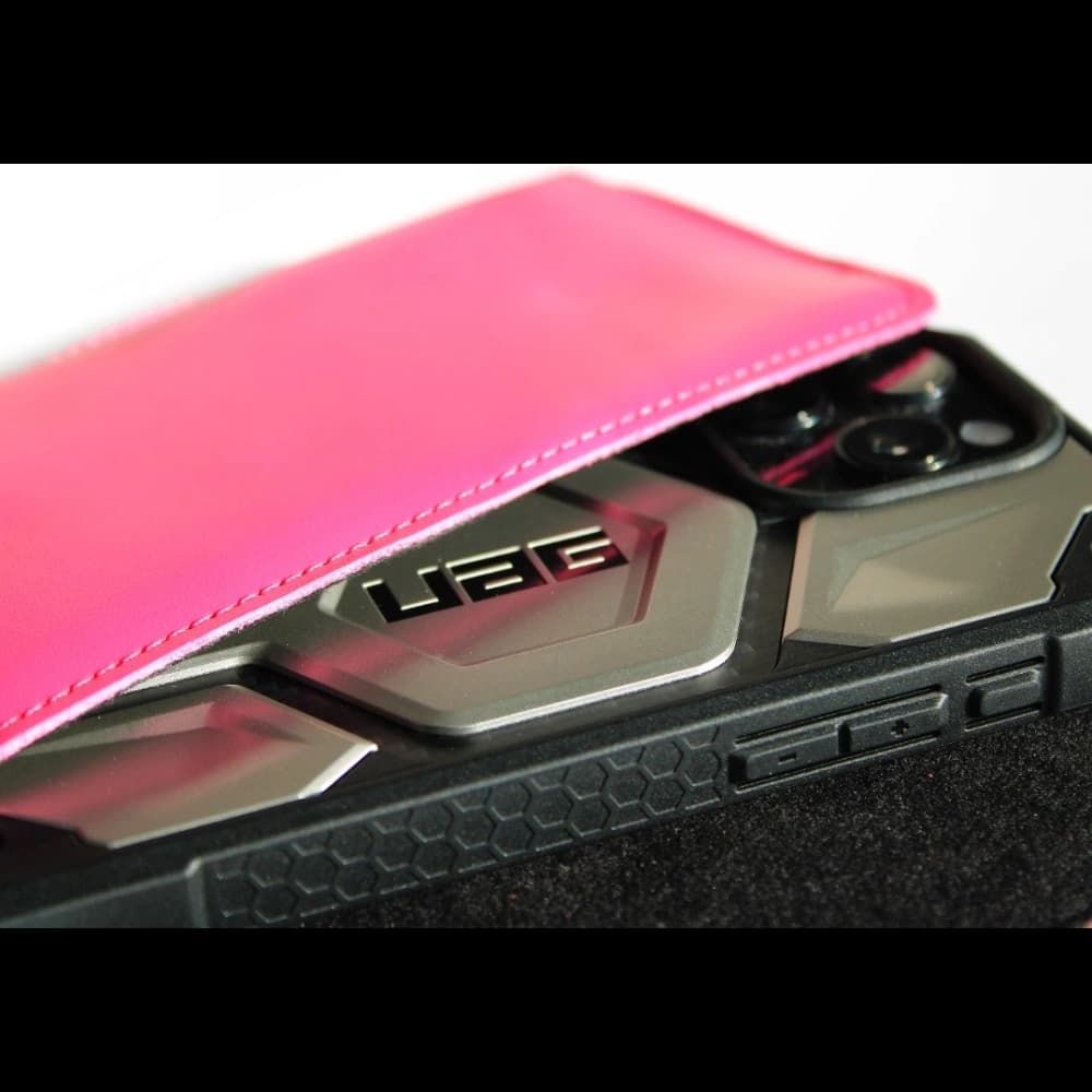 LURESKO ELLA XXL leather protective case for phone - 170x85x12 / for handbag backpack (pink) - 14