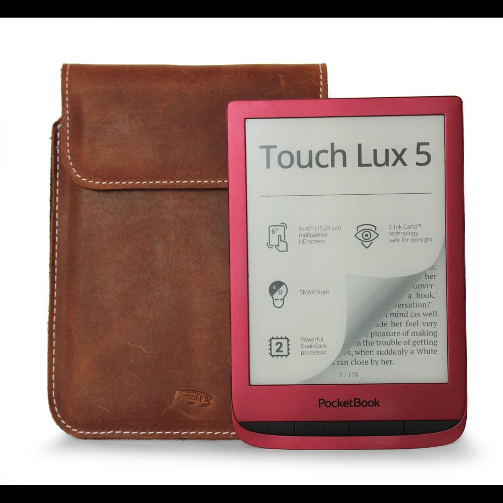 LURESKO CLAYER S leather case for ebook 162x113x9mm (vintage brown) - 1