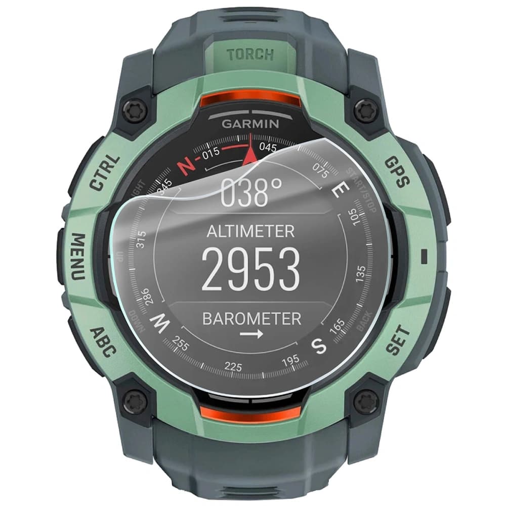 Bizon Glas Uhr Hydrogel Garmin Instinct 3 45 mm [2 PACK] - 2