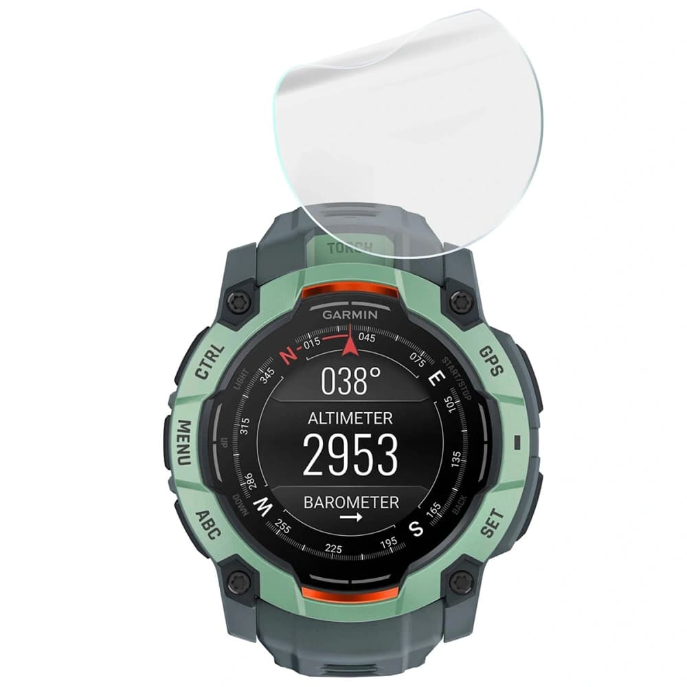Bizon Glas Uhr Hydrogel Garmin Instinct 3 45 mm [2 PACK] - 5