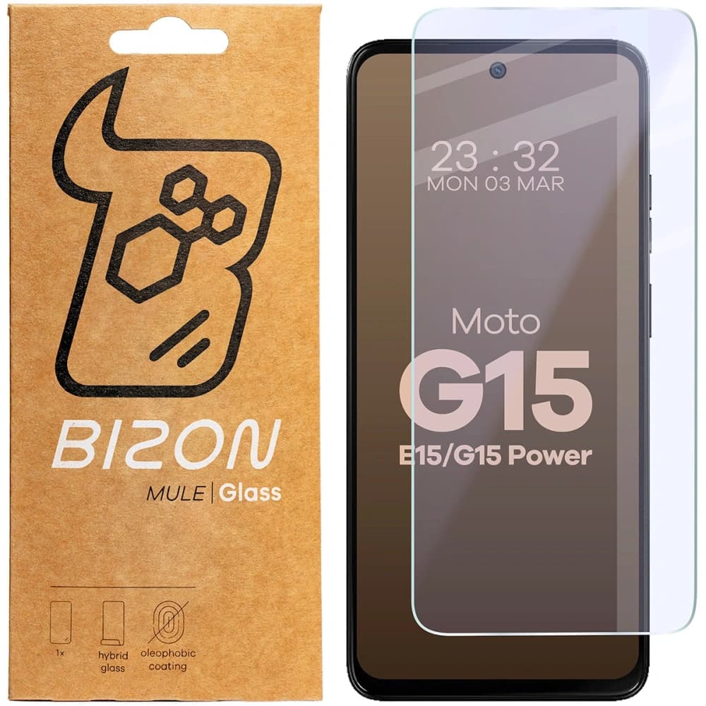 Bizon Glass Mule Flexible hybrid glass Motorola Moto G15 / G15 Power / E15 - 1