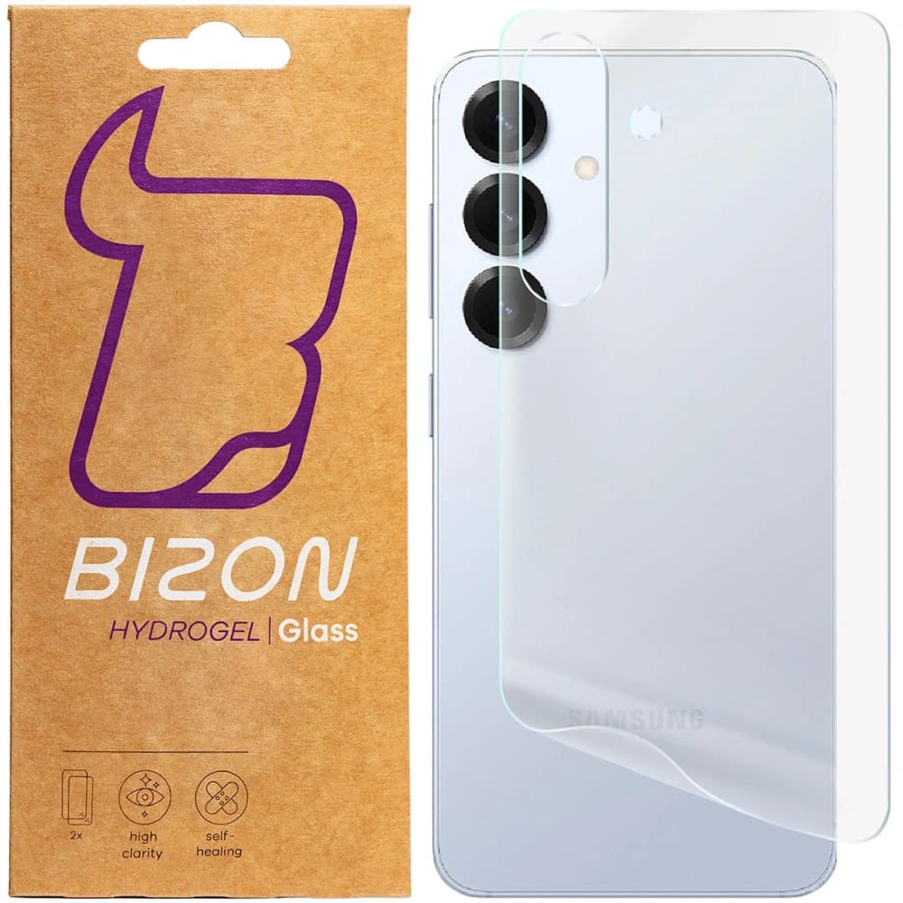 Bizon Glas Hydrogel Rückenschutzfolie Samsung Galaxy S25 [2 PACK] - 1