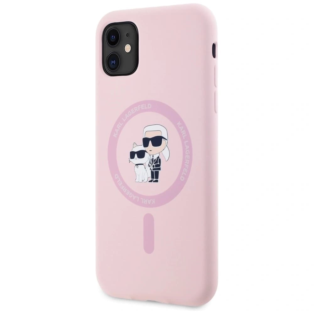 Karl Lagerfeld Silicone Karl&Choupette MagSafe Apple iPhone 11 pink - 2