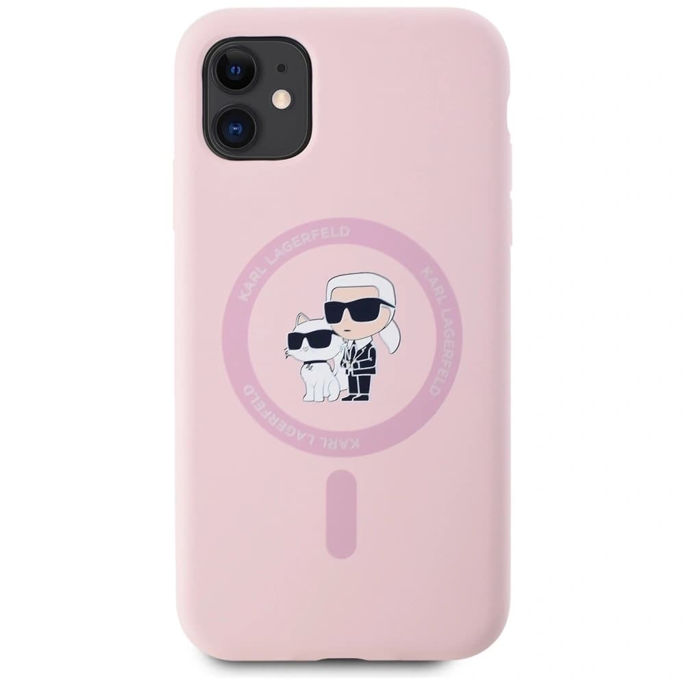 Karl Lagerfeld Silicone Karl&Choupette MagSafe Apple iPhone 11 pink - 3