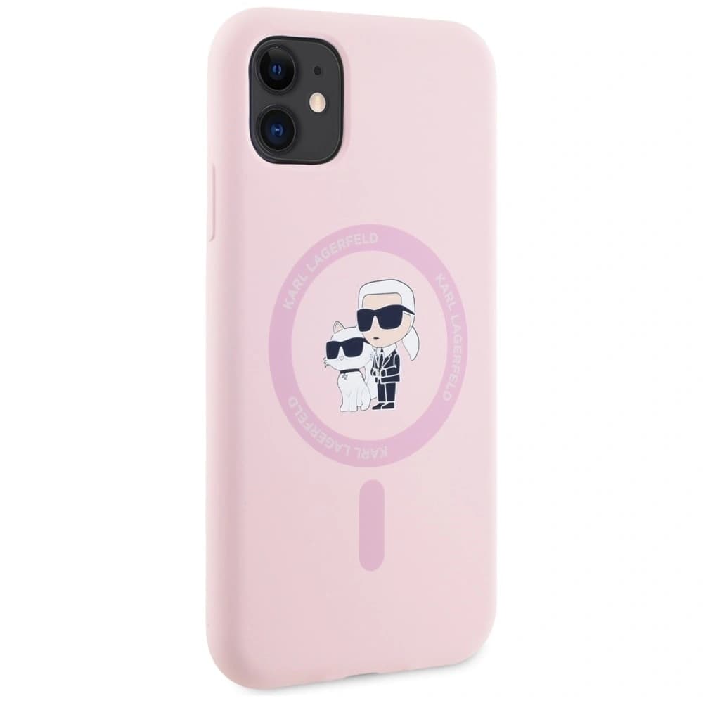 Karl Lagerfeld Silicone Karl&Choupette MagSafe Apple iPhone 11 pink - 4