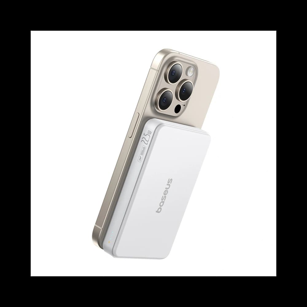 Baseus Airpow2 Qi2 magnetische Powerbank 10000mAh 22.5W (weiß) - 6