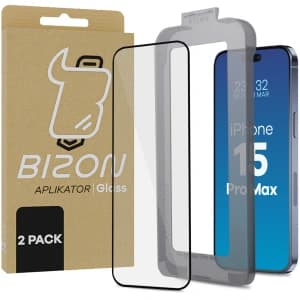 Bizon Glass Aplikator Apple iPhone 15 Pro Max [2 PACK]