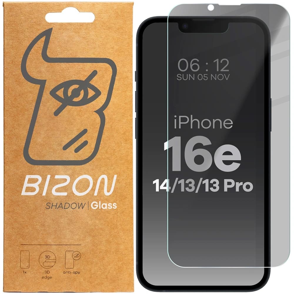 Bizon Glass Clear Shadow Apple iPhone 17e / 16e / 14 / 13 / 13 Pro getönt - 1