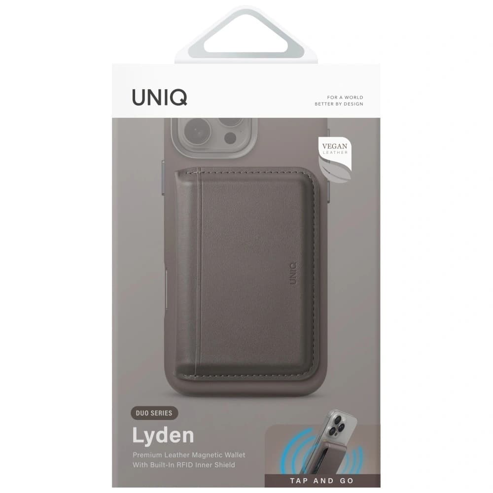 UNIQ Lyden DS magnetic RFID wallet phone stand grey - 4