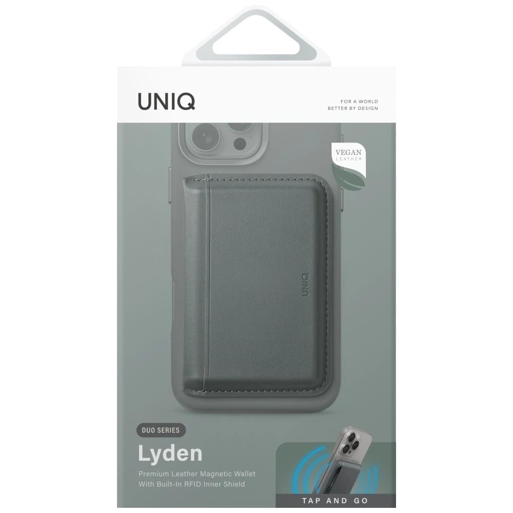 UNIQ Lyden DS magnetisches RFID-Geldbeutel-Handyständer grün - 4