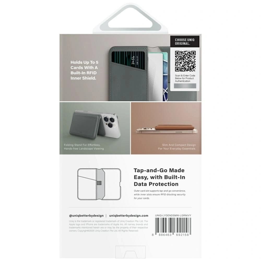 UNIQ Lyden DS magnetisches RFID-Geldbeutel-Handyständer grün - 5