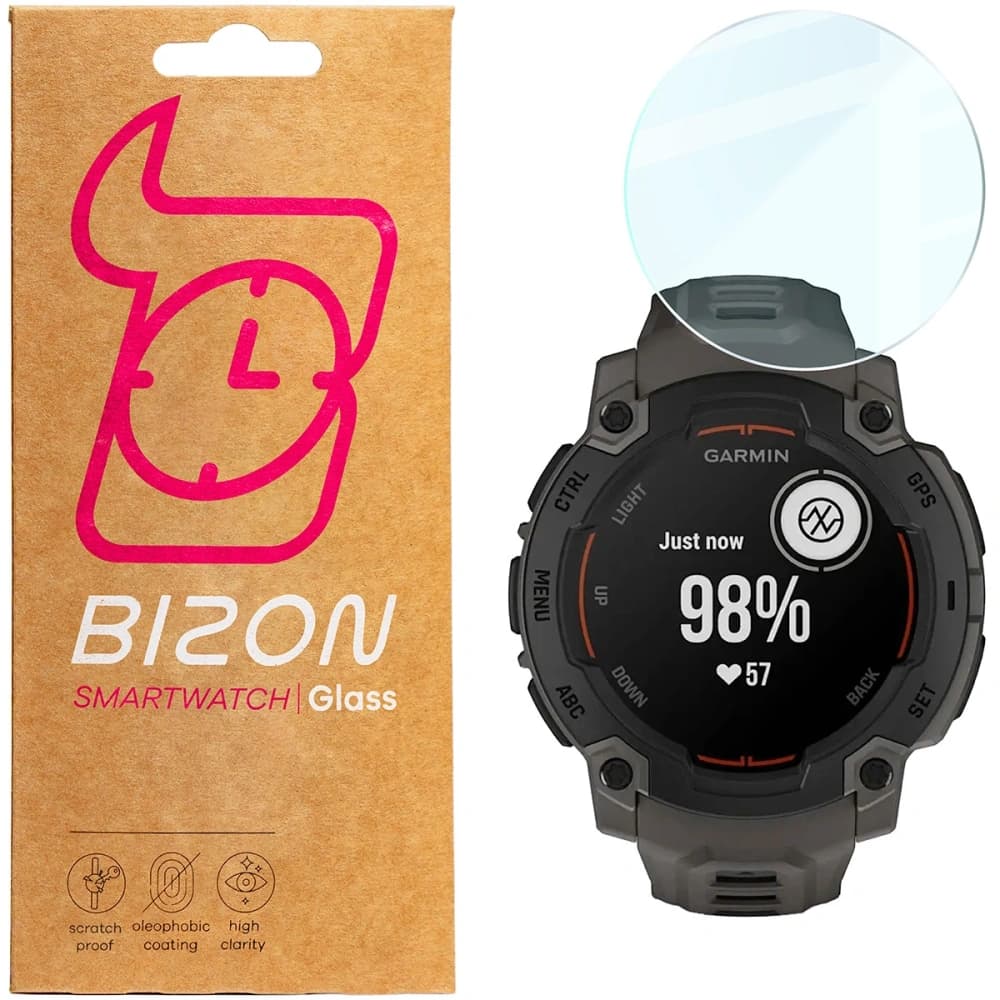 Bizon Glas Uhr Klar Garmin Instinct E 45 mm - 1