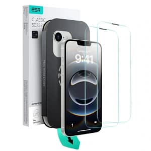 ESR Ultrafit gehärtetes Glas Apple iPhone 13 / 13 Pro / 14 / 17e / 16e Klar [2 PACK]