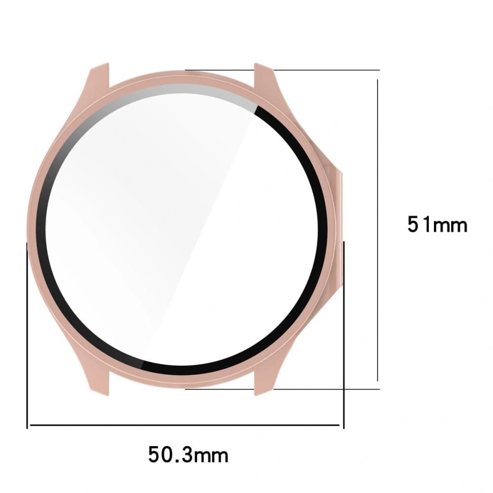 Bizon Case+Glass Watch OnePlus Watch 3 / Oppo Watch X2 pink - 2