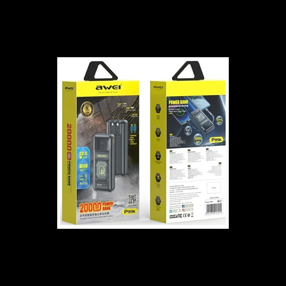 AWEI P99K 20000mAh 22.5W powerbank black - 2