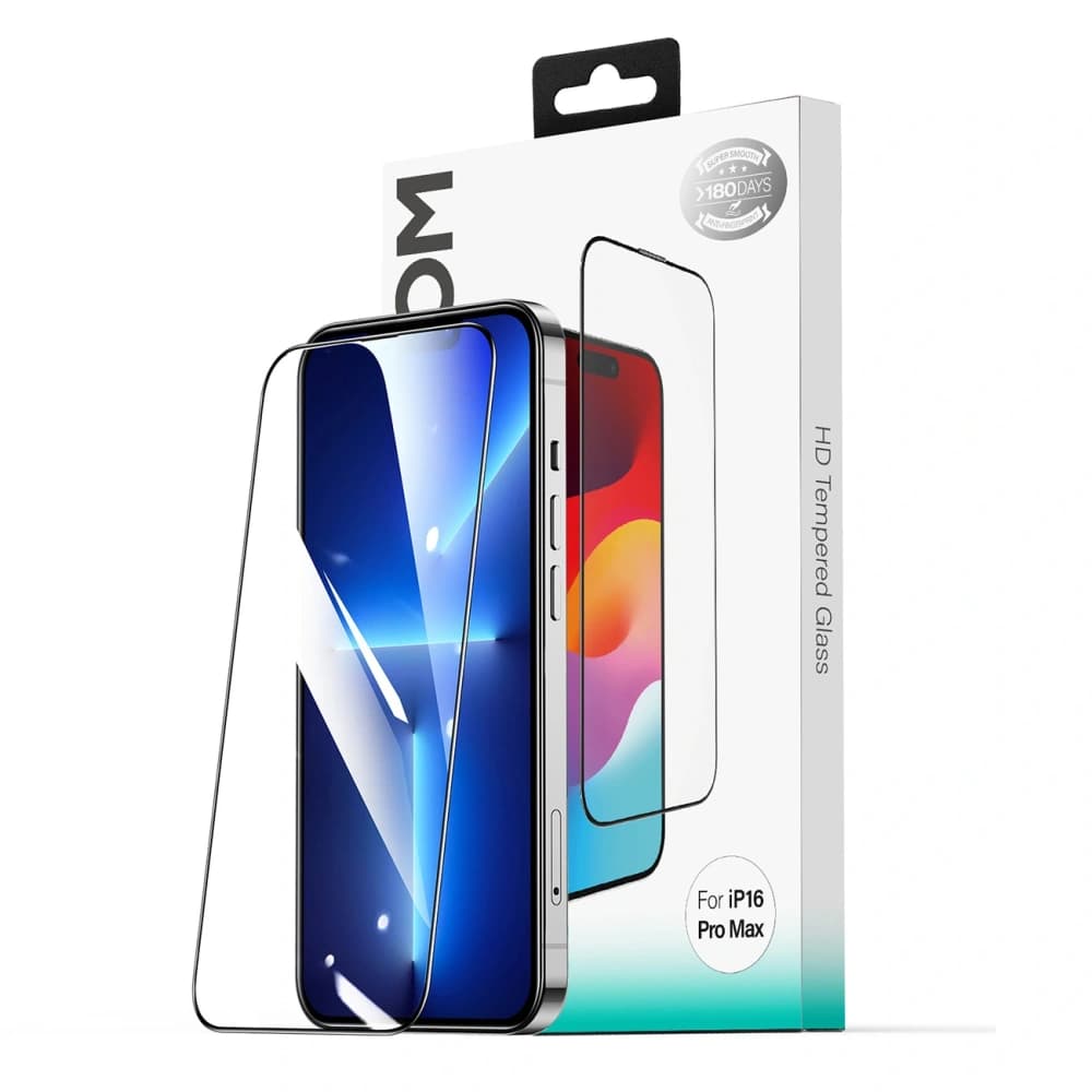 Joyroom JR-MLG0278 2.5D HD staubdichtes gehärtetes Glas mit schwarzem Rahmen Apple iPhone 15 Plus / 16 Plus - 2