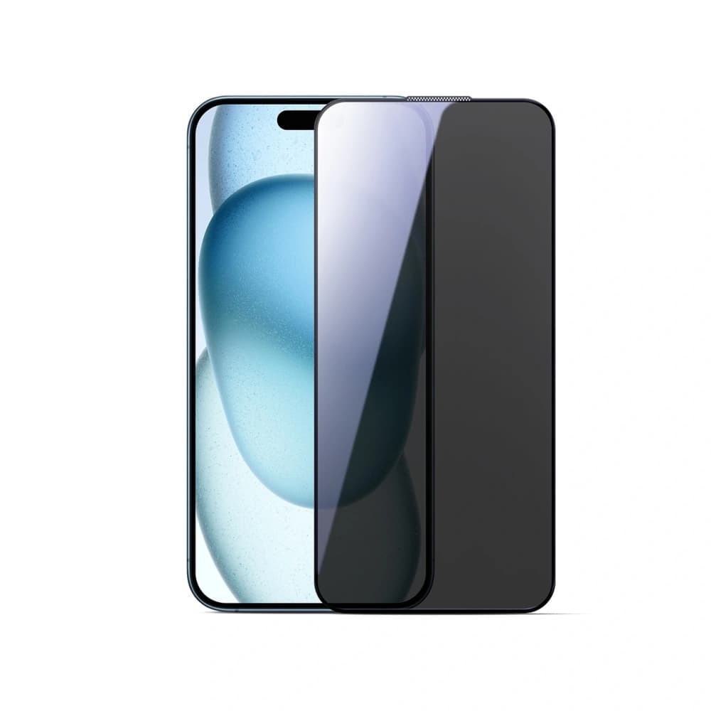 Joyroom JR-MLG0282 2.5D staubdichtes privacy gehärtetes Glas mit schwarzem Rahmen Apple iPhone 15 Plus / 16 Plus - 1