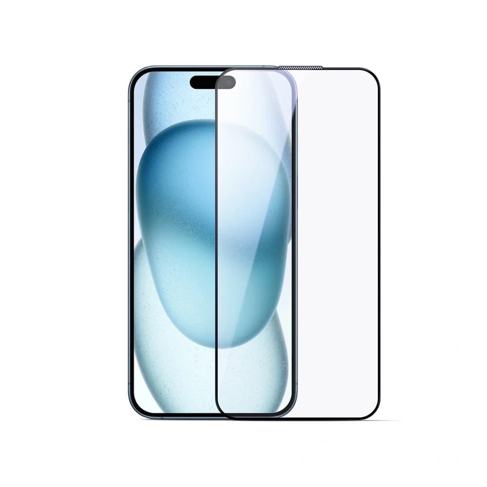 Joyroom JR-MLG0286 2.5D Anti-Blaulicht + staubdichtes gehärtetes Glas mit schwarzem Rahmen Apple iPhone 15 Plus / 16 Plus - 1