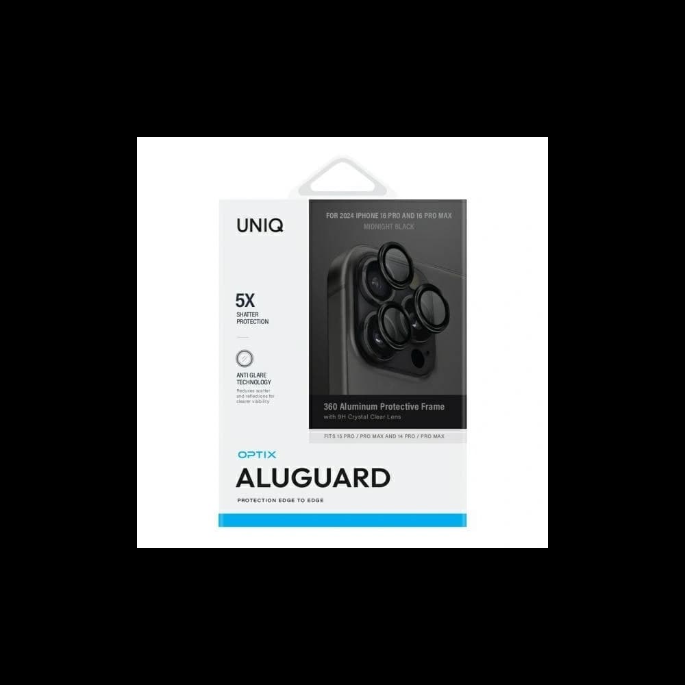 UNIQ Optix Aluminium Camera Lens Protector Apple iPhone 16 Pro / 16 Pro Max midnight black - 2