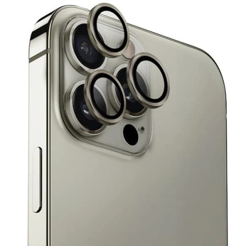 UNIQ Optix Aluminium Camera Lens Protector Apple iPhone 16 Pro / 16 Pro Max titanium grey