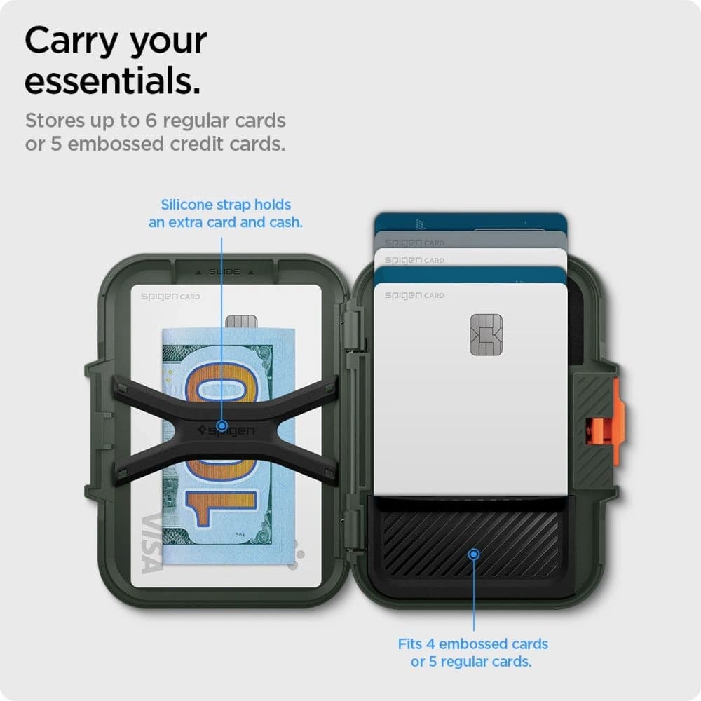 Uchwyt magnetyczny Spigen Lock Fit MagSafe Universal Magnetic Card Holder Military Green - 15