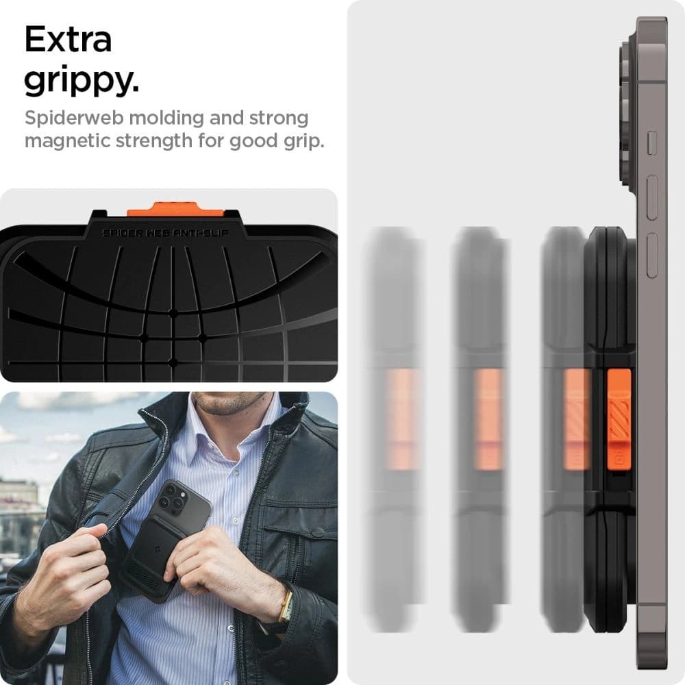 Uchwyt magnetyczny Spigen Lock Fit MagSafe Universal Magnetic Card Holder Black - 21