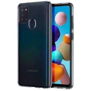 Spigen Samsung Gehäuse Flüssigkristall Galaxy A21s Kristallklar